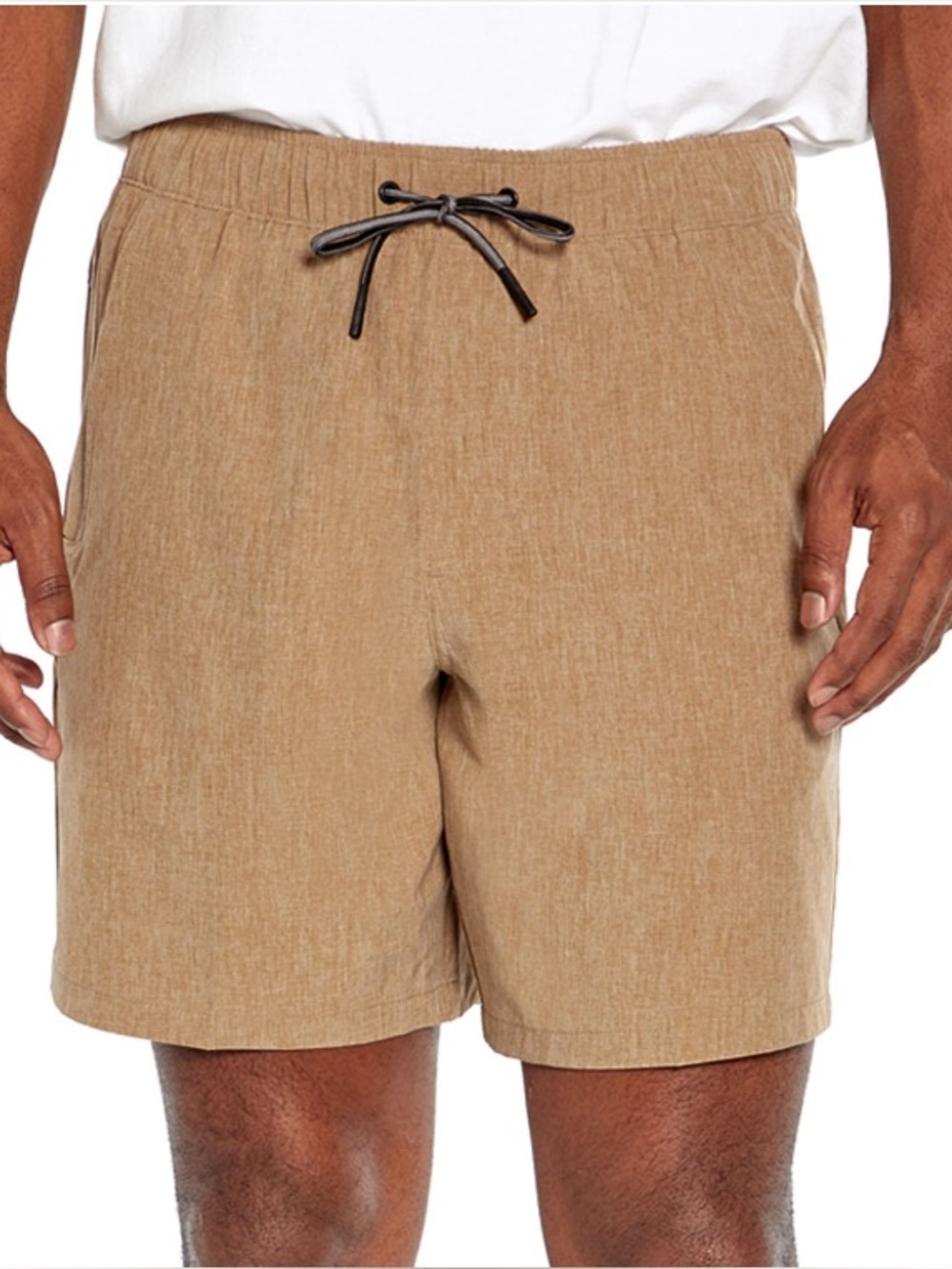Eddie Bauer Men's Tan Athletic Drawstring Shorts